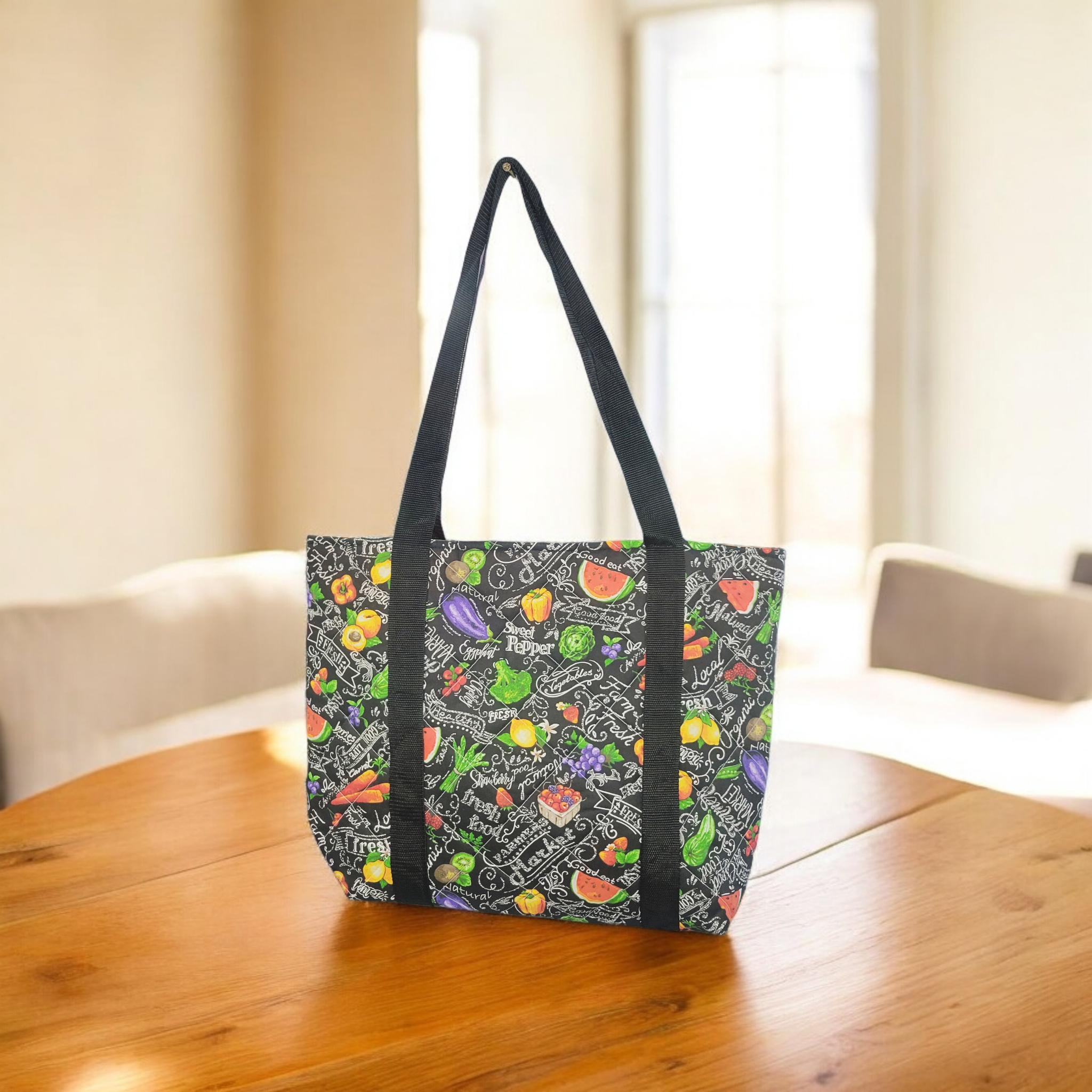 Quilted Farmers Market XL tote