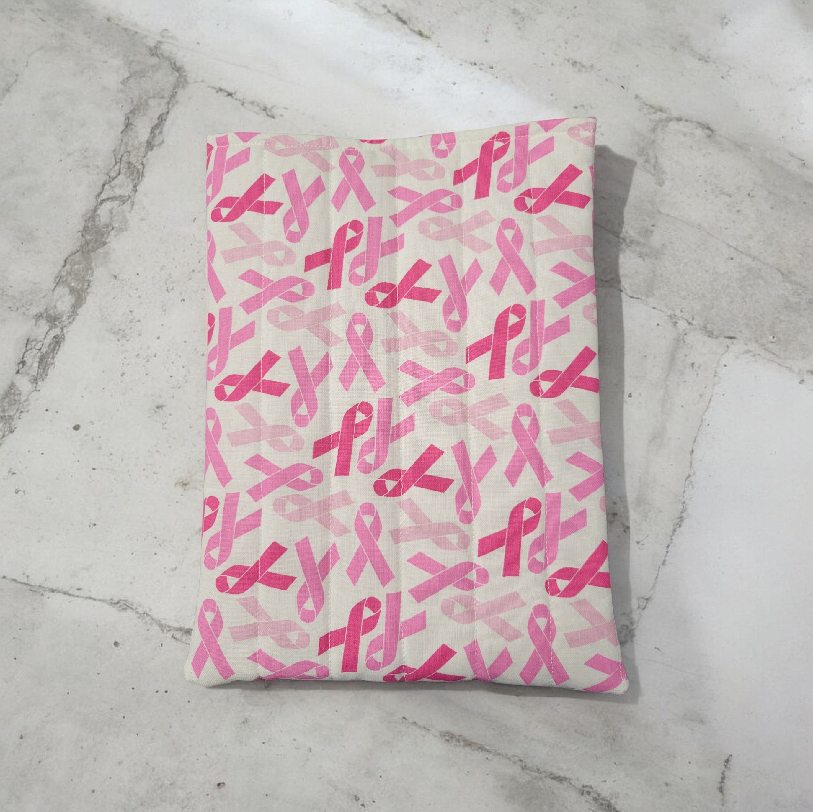 Pink Breast Cancer Ribbons Quilted Kindle Sleeve