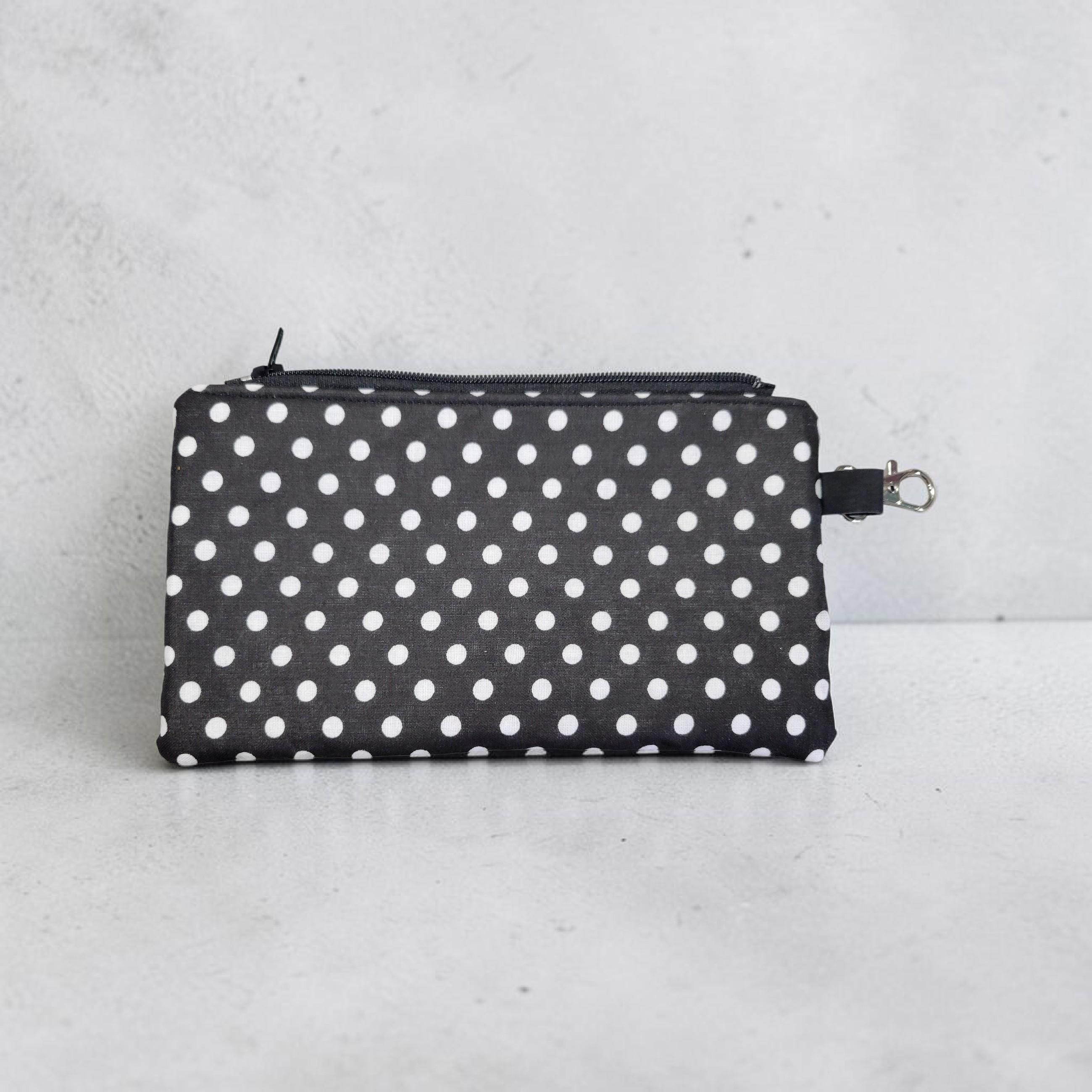 Black with White Polka Dots Coin Purse