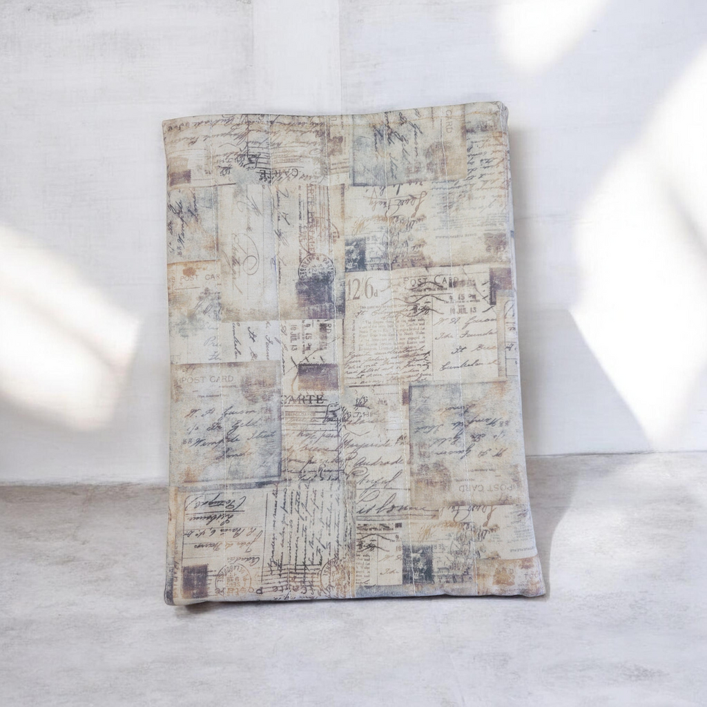 Vintage Love Letter Postcards Quilted Kindle Sleeve