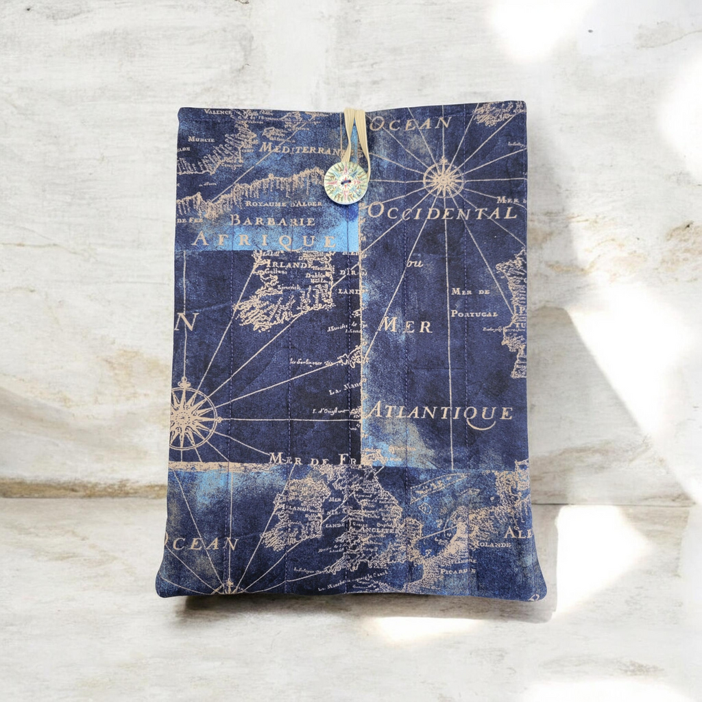 Navigation Map Quilted Kindle Sleeve