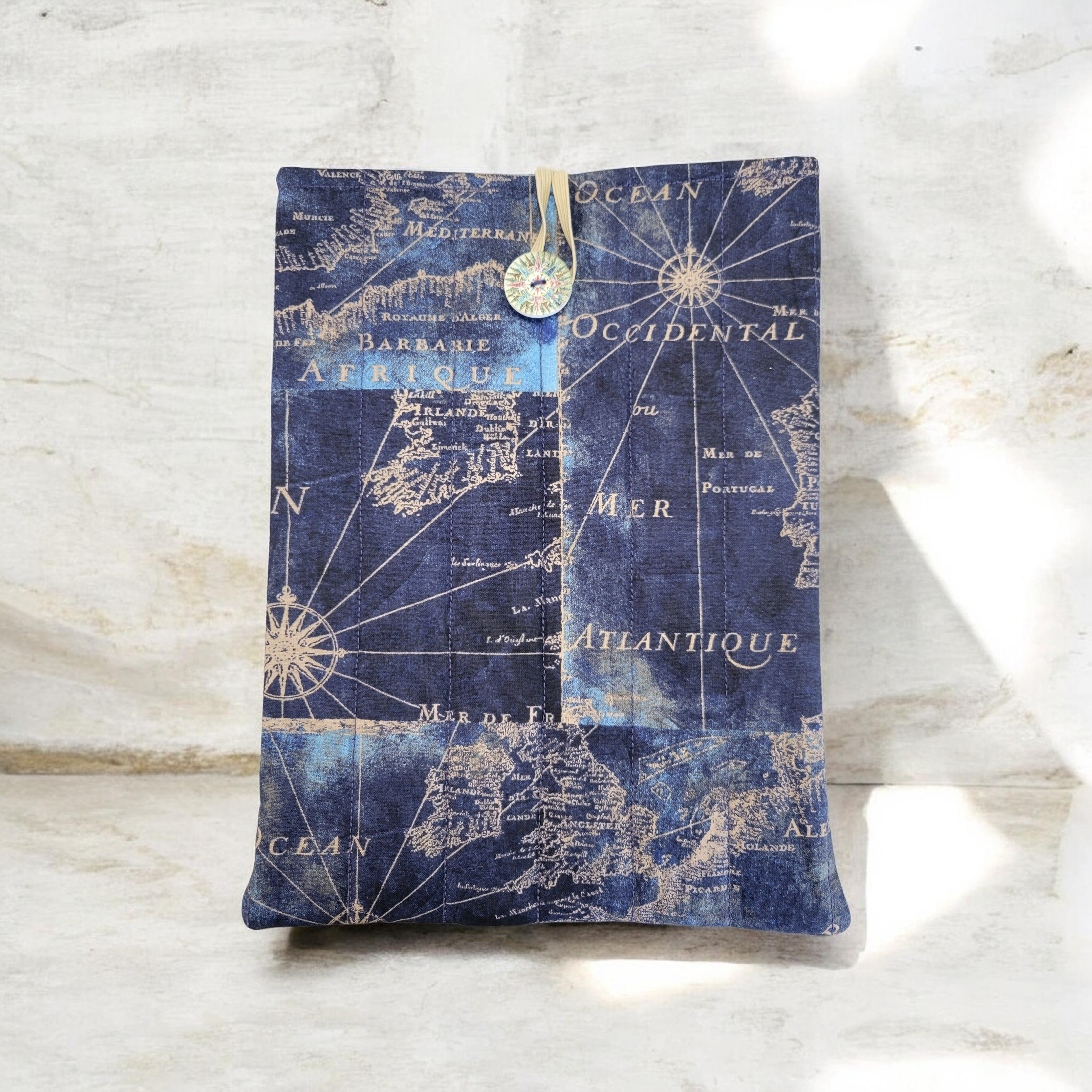 Navigation Map Quilted Kindle Sleeve