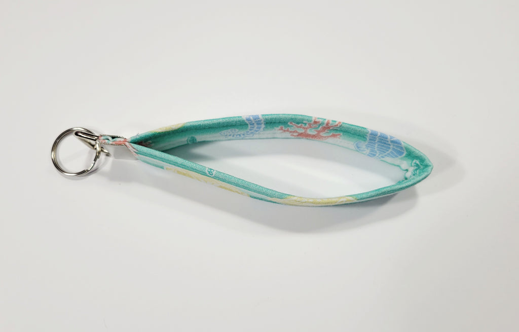 Pastel Beach Wristlet Keychain