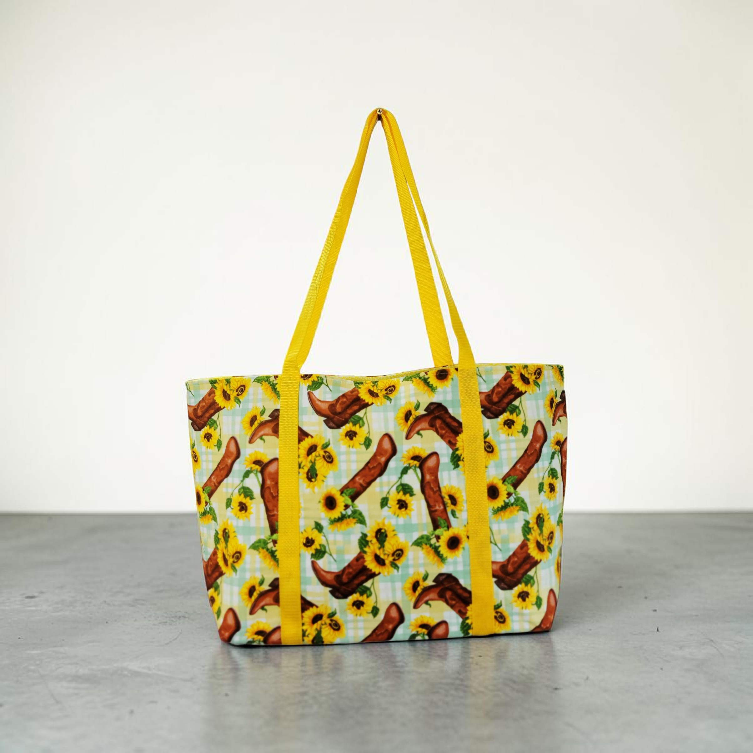 Boots and Sunflowers Tote