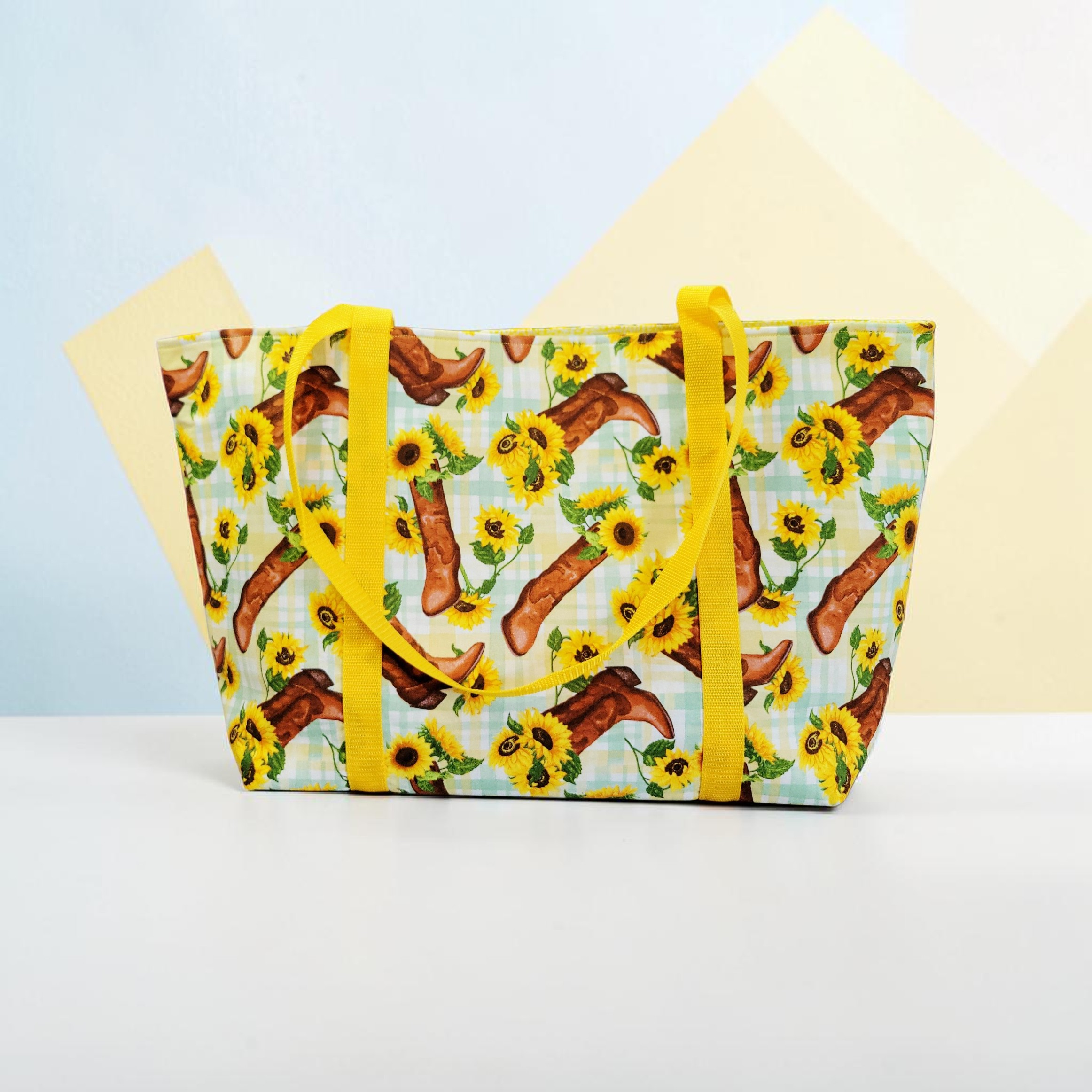 Boots and Sunflowers Tote
