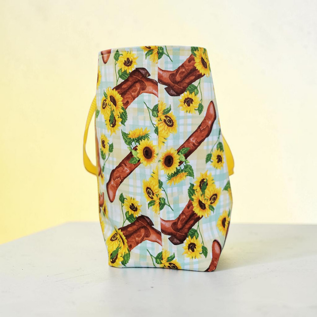 Boots and Sunflowers Tote