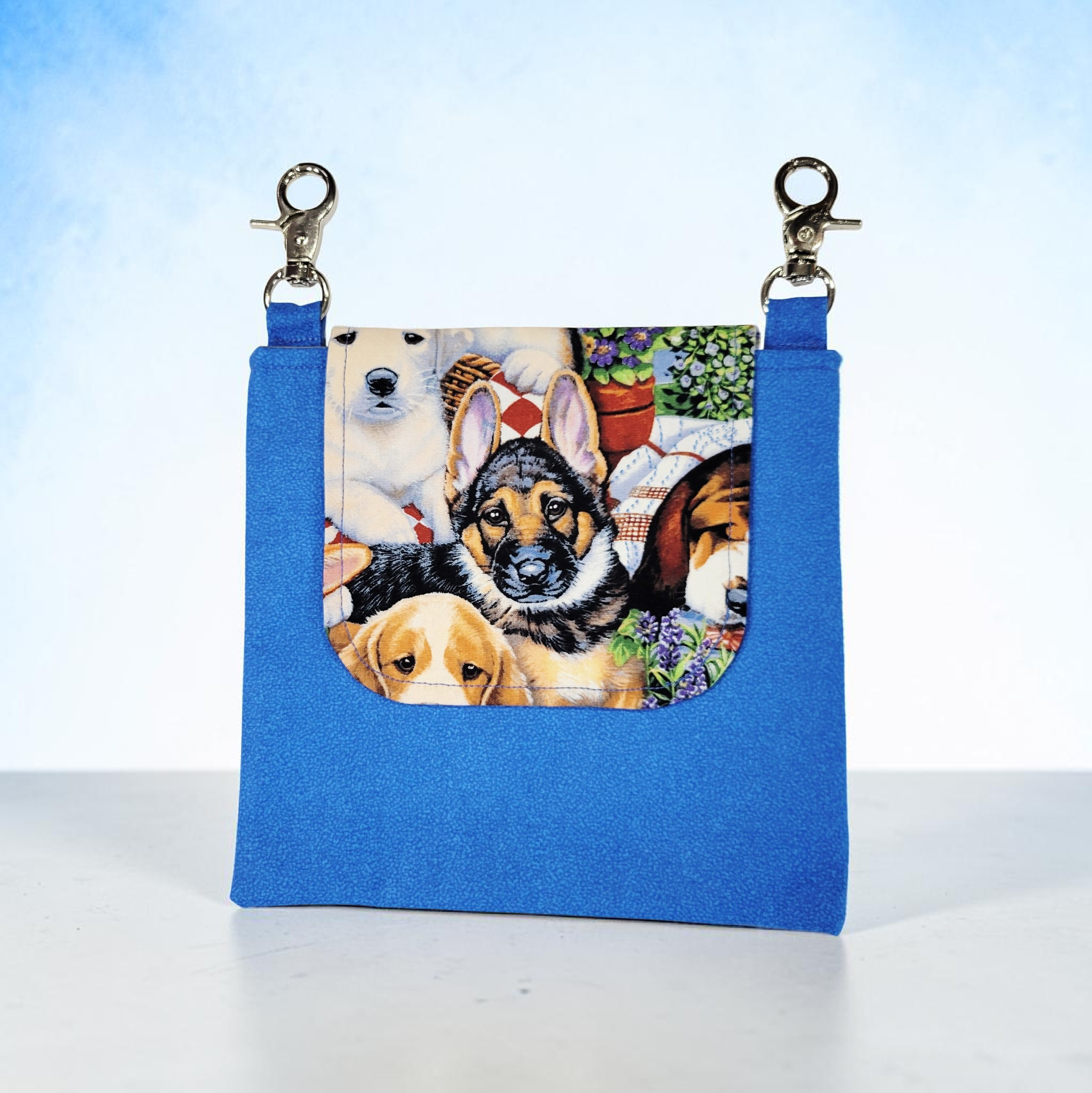 Puppies Print Hip Purse