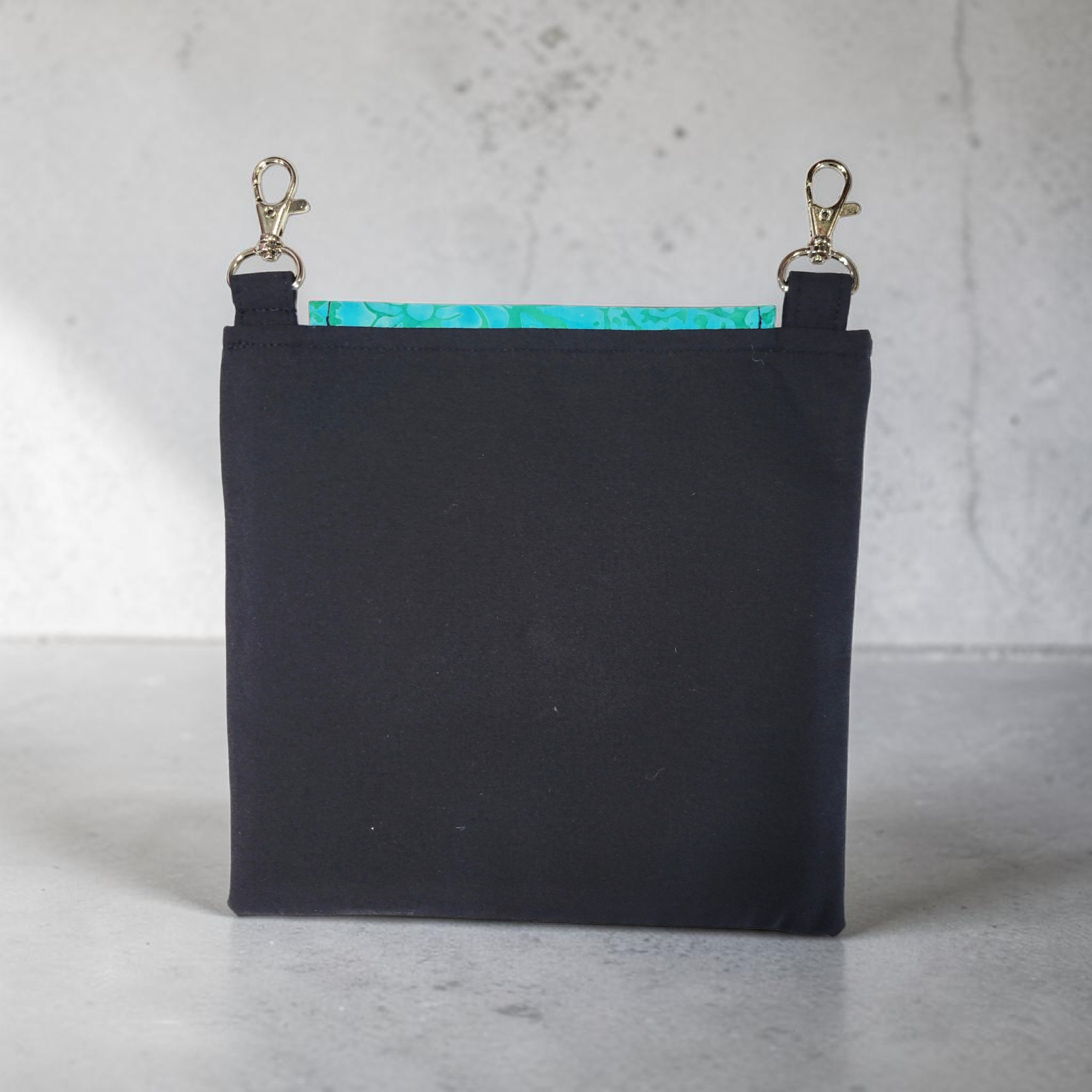 Blue and Teal Batik Hip Purse