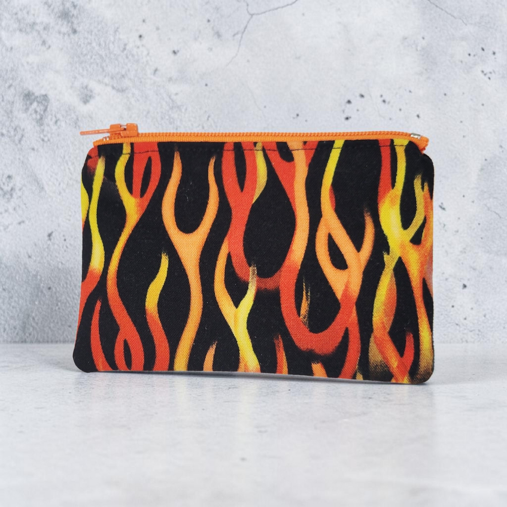 Orange Flames Coin Purse