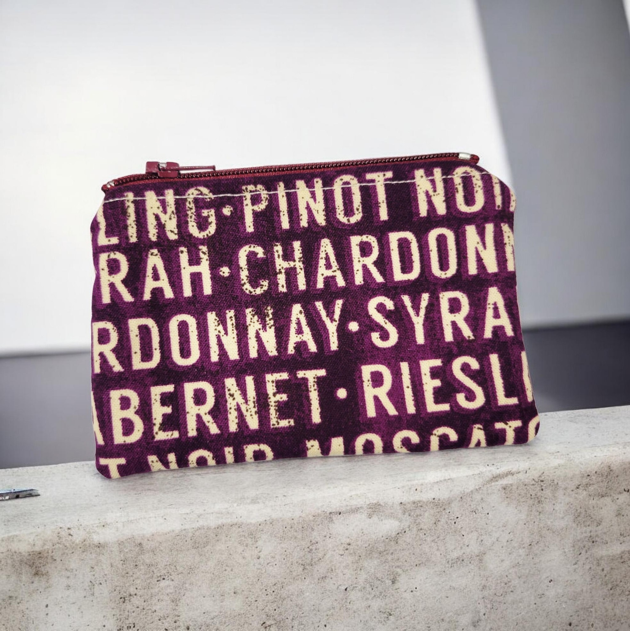 Name Your Wine Coin Purse