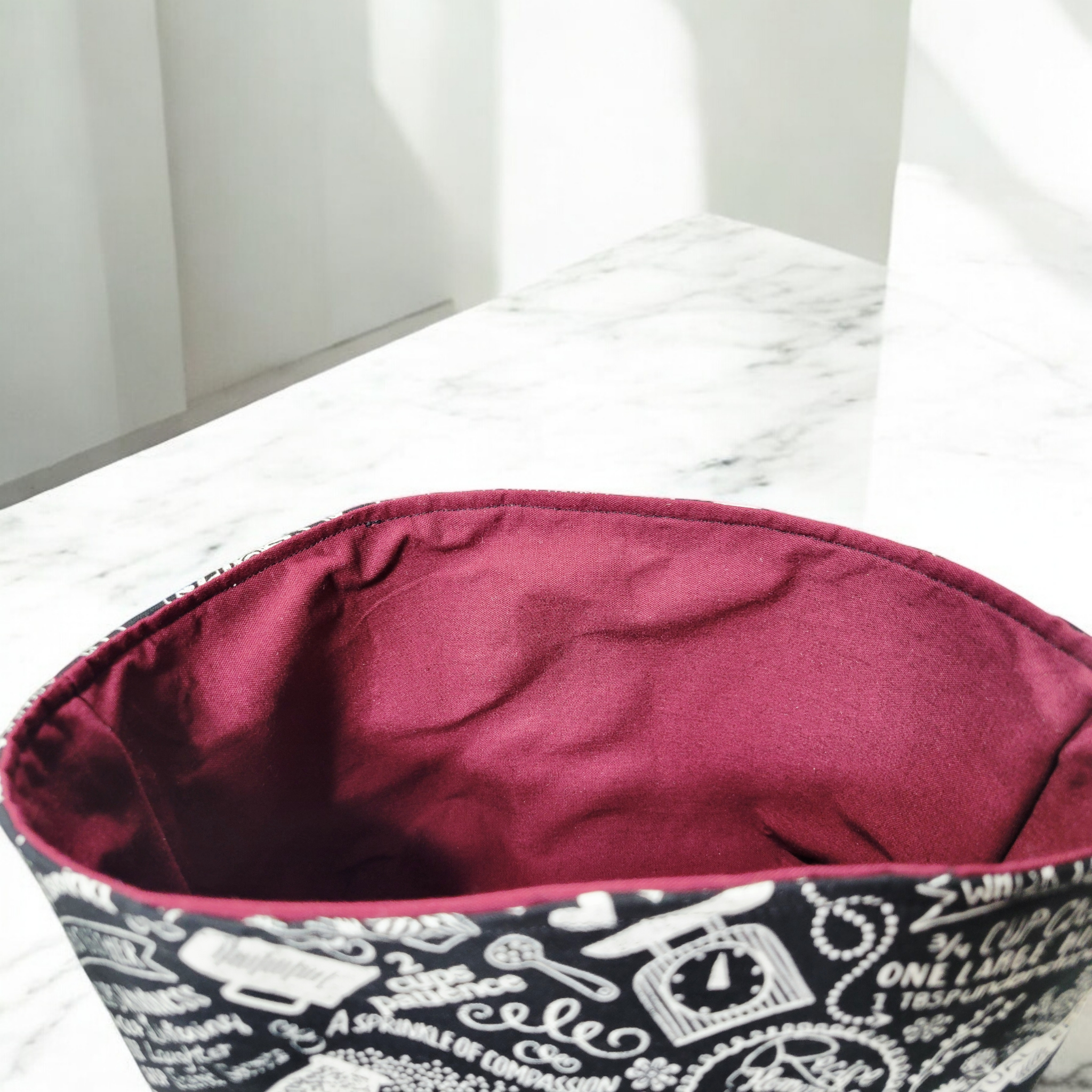 Friendship Recipe fabric basket