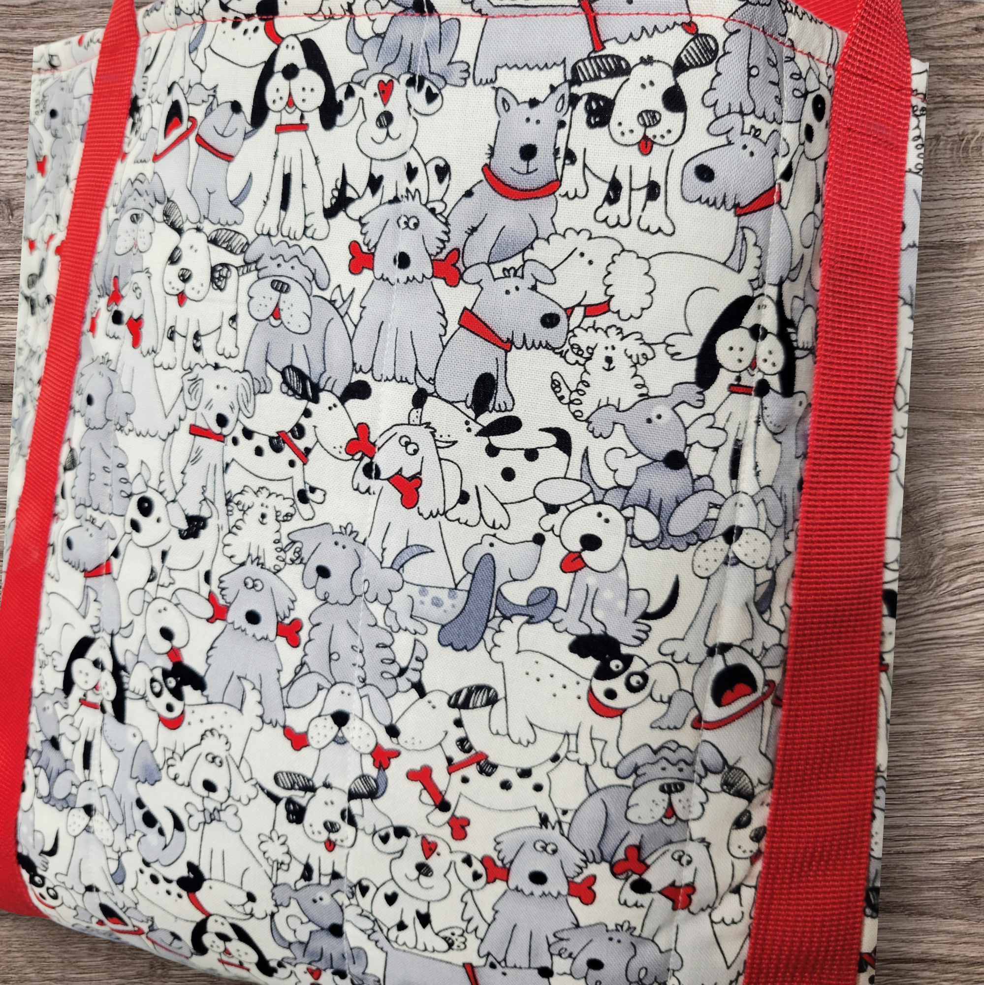 Black and white Dogs tote