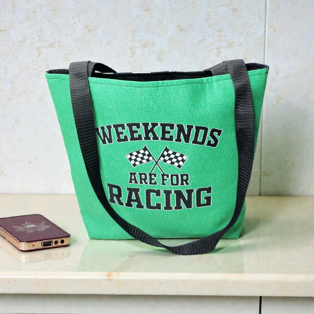 Weekends are for Racing tote