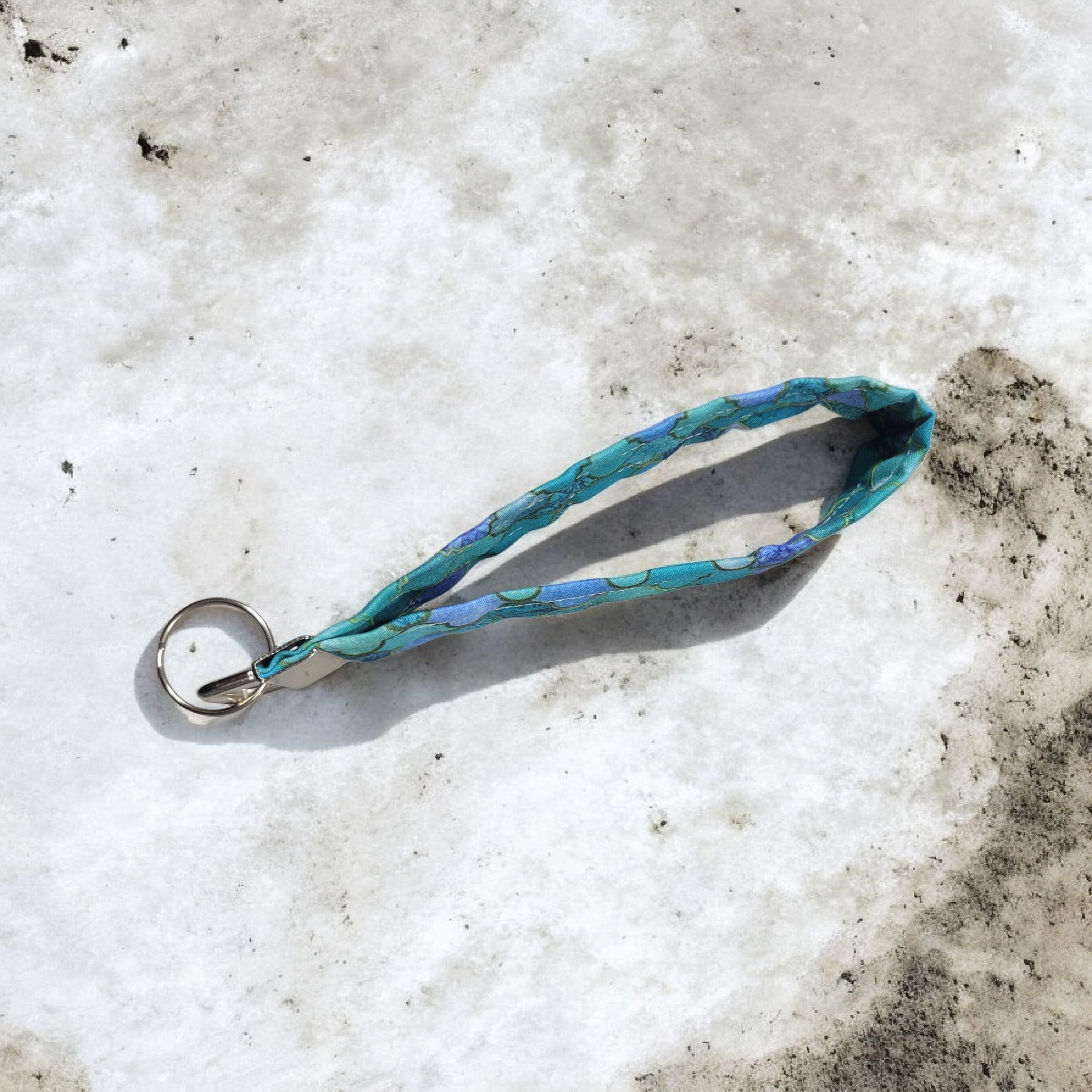 Vibrant Green wristlet keychain