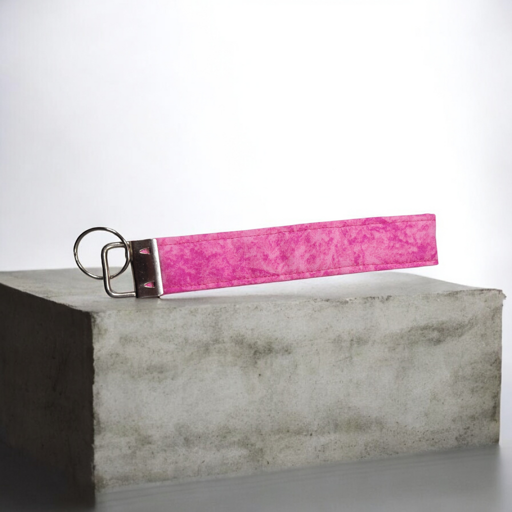 Pretty Pink wristlet keychain
