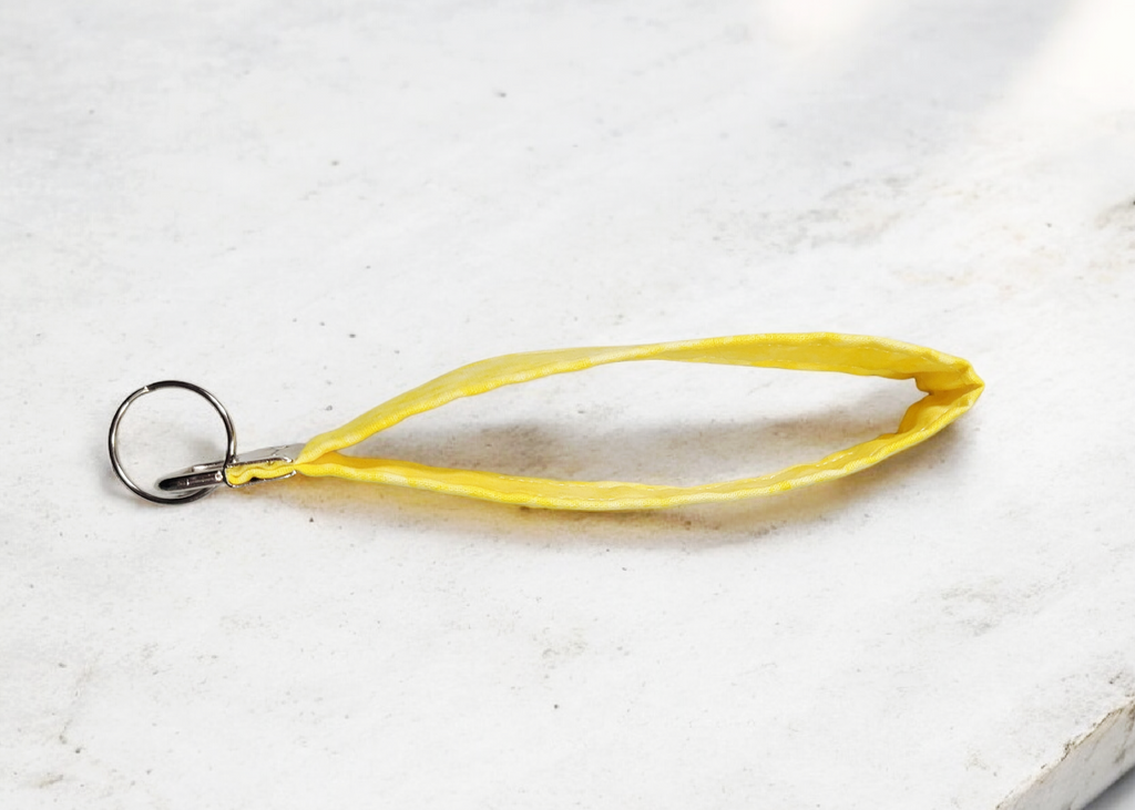 Bright Sunshine Yellow wristlet keychain