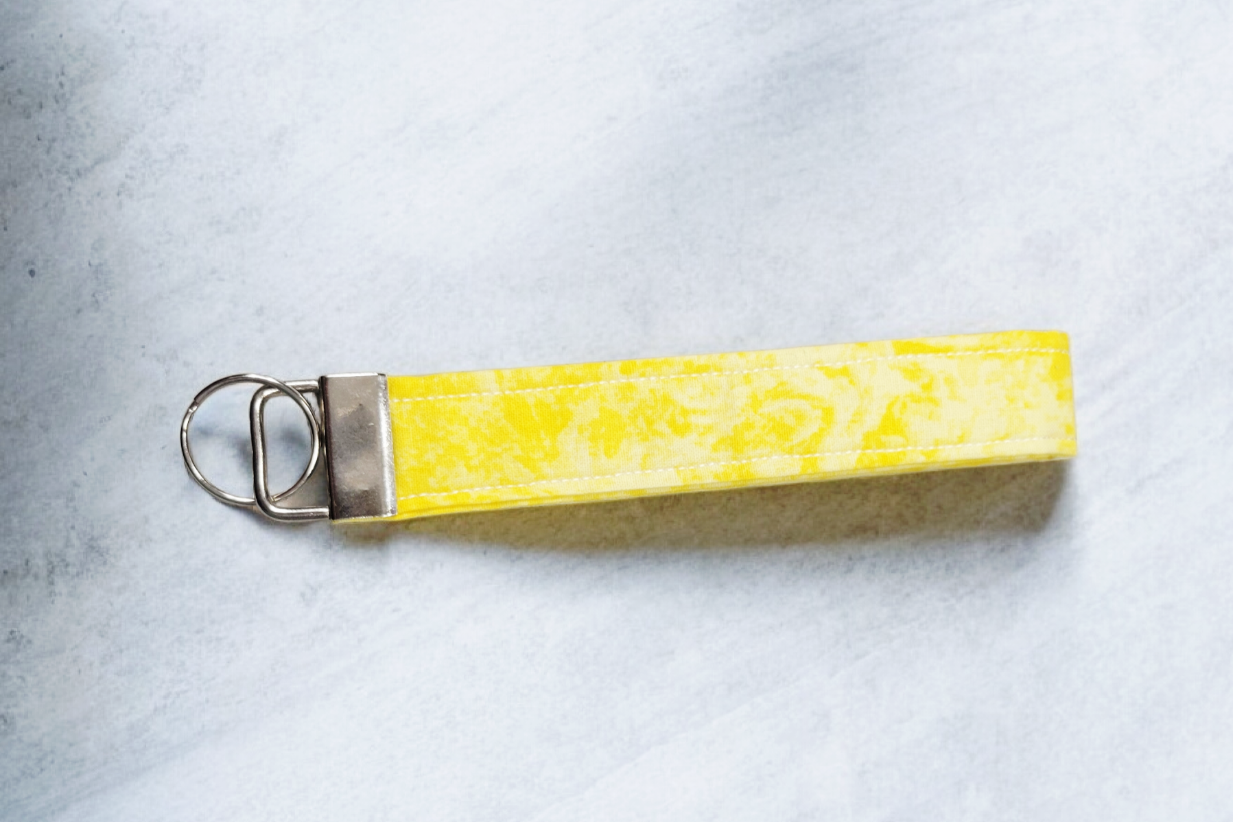Bright Sunshine Yellow wristlet keychain