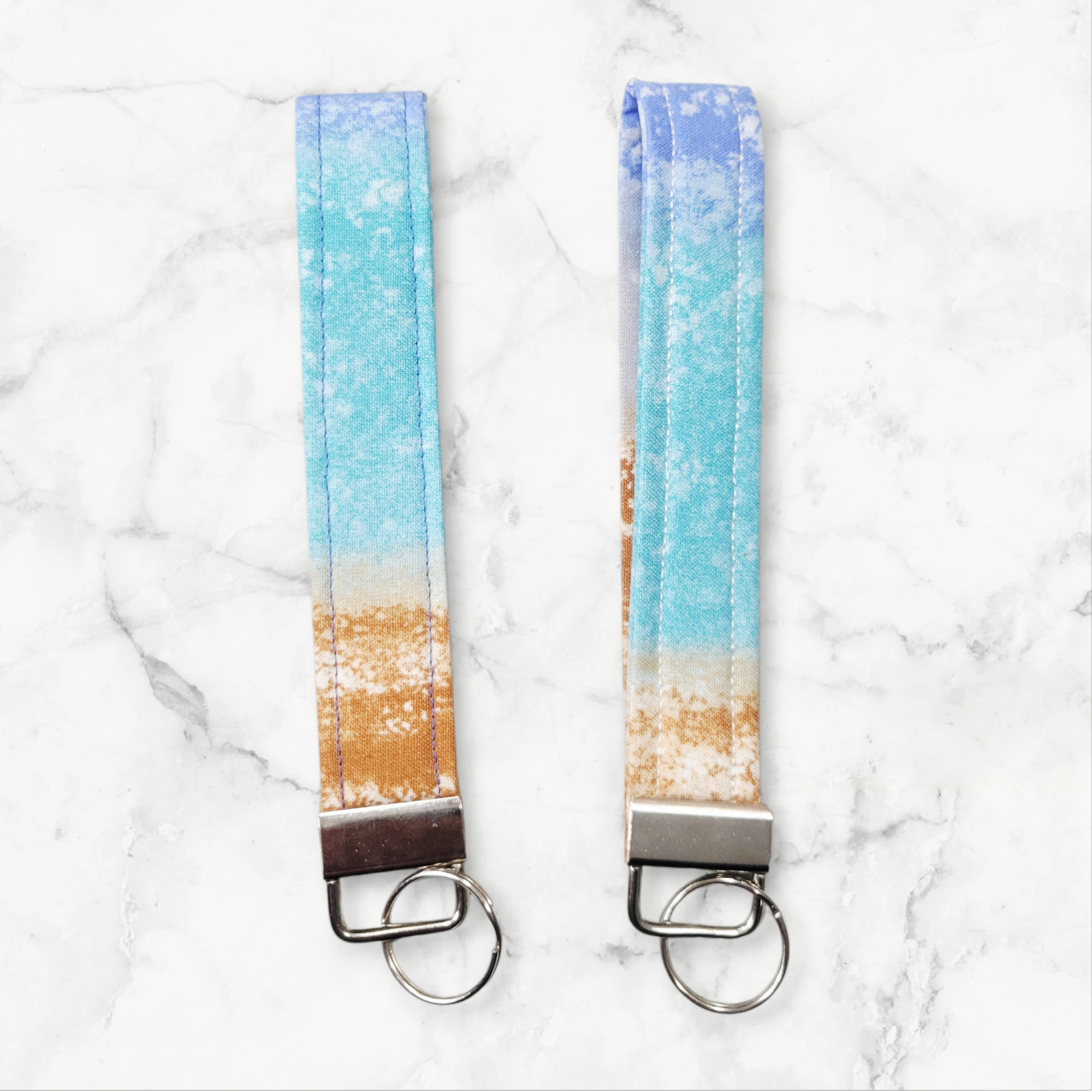 Beach vibes wristlet keychain