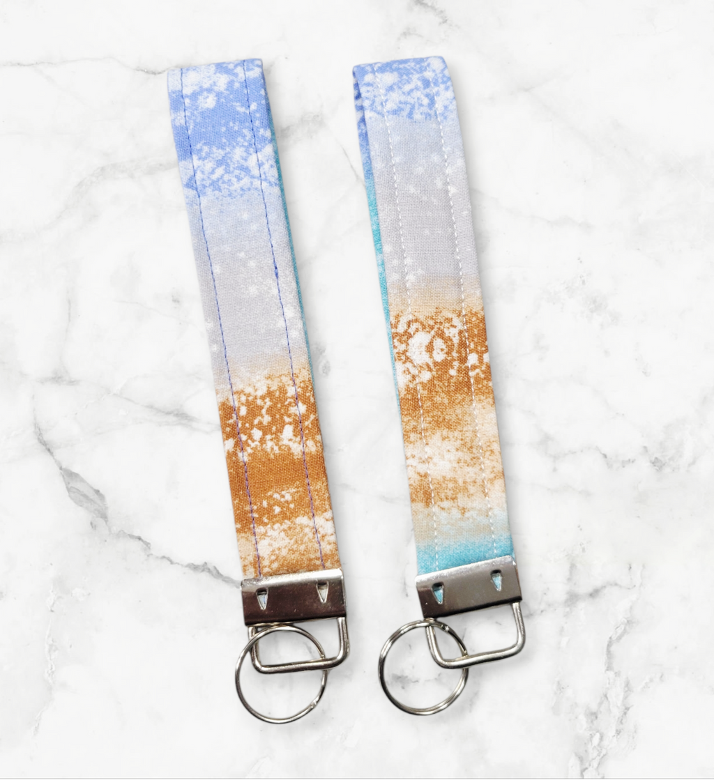 Beach vibes wristlet keychain