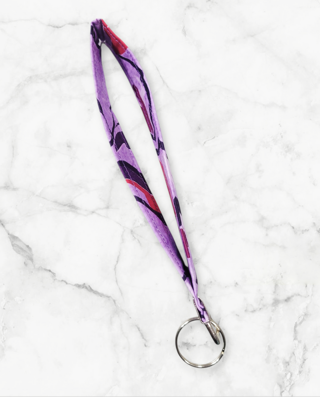 Purple wristlet keychain