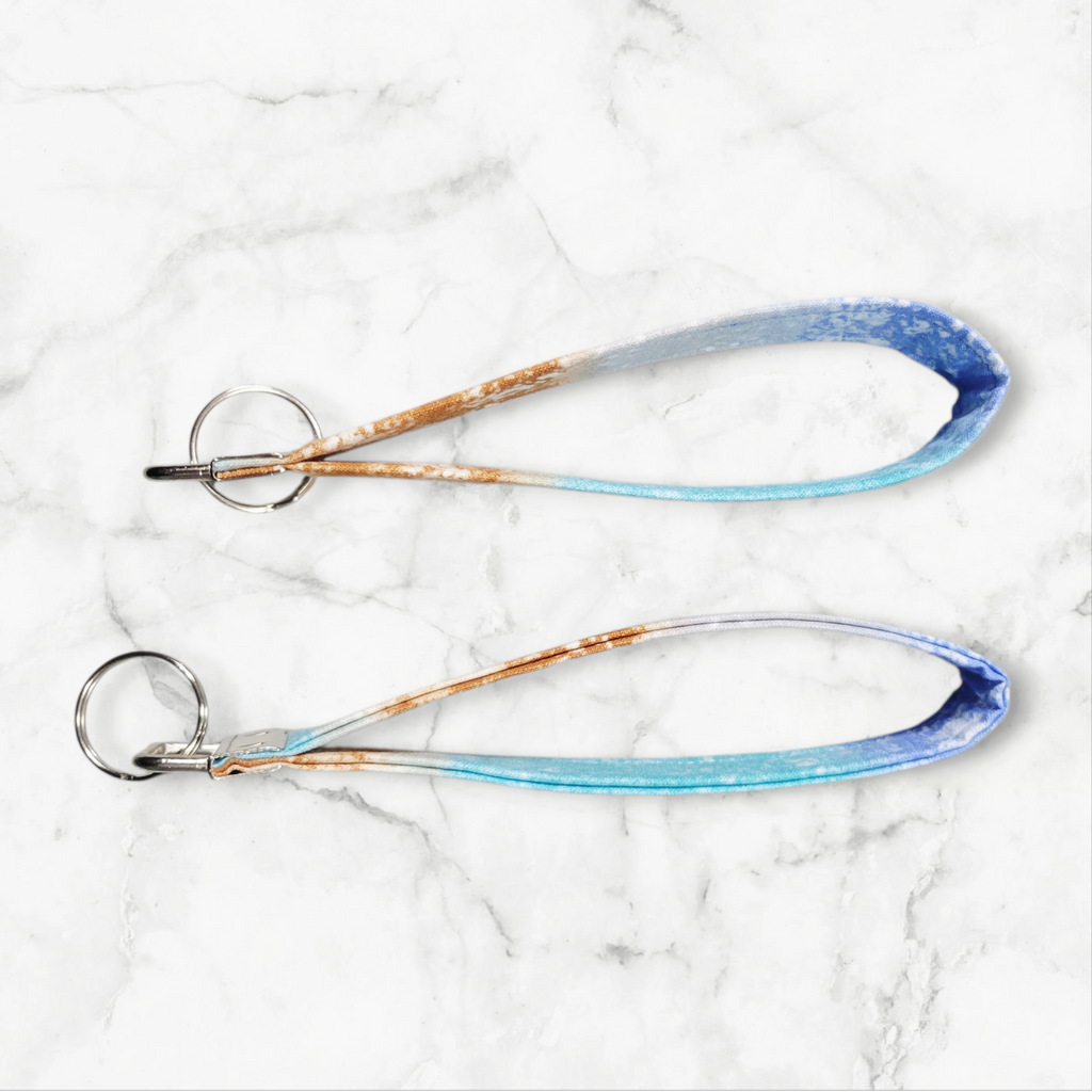 Beach vibes wristlet keychain
