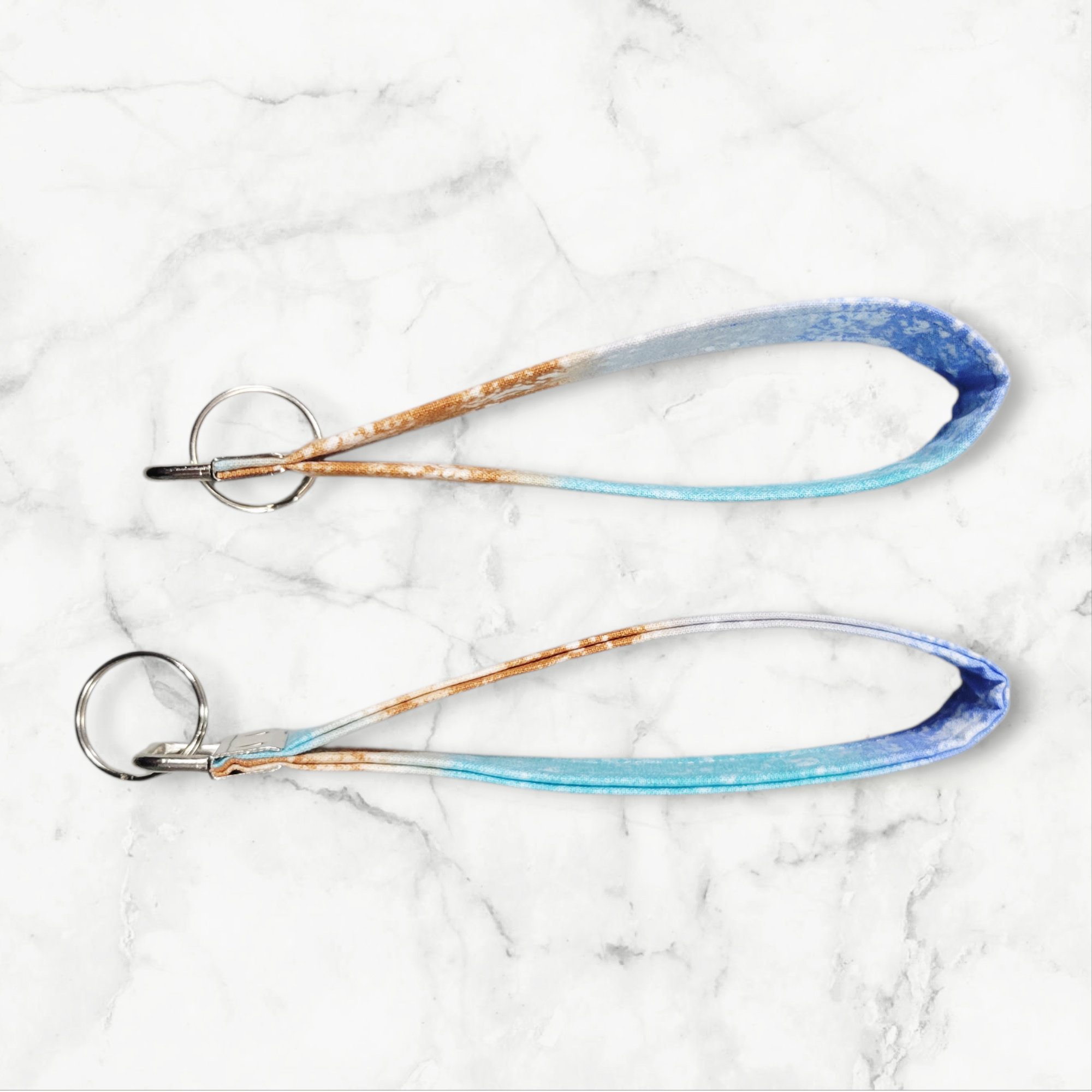 Beach vibes wristlet keychain