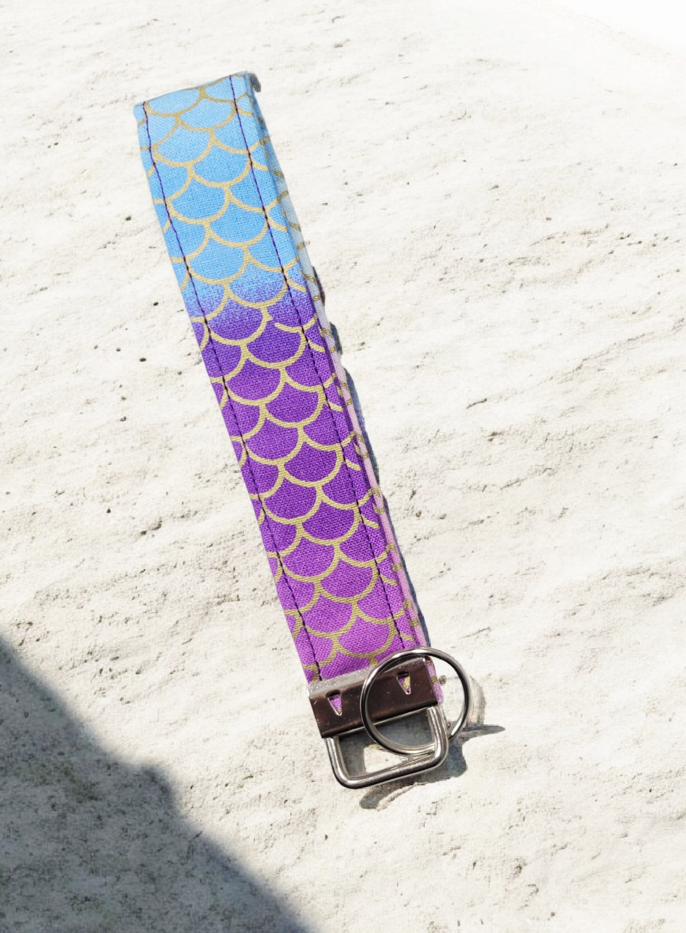 Mermaid wristlet keychain